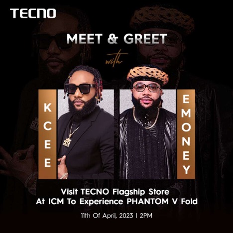DON’T MISS EMONEY AND KCEE’S APPEARANCE AT TECNO FLAGSHIP STORE