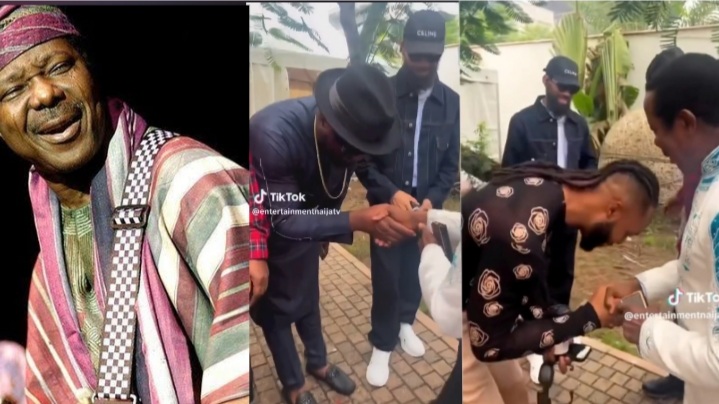 P’Square, Timaya, Phyno & Flavour Visit & Bow To Greet King Sunny Ade