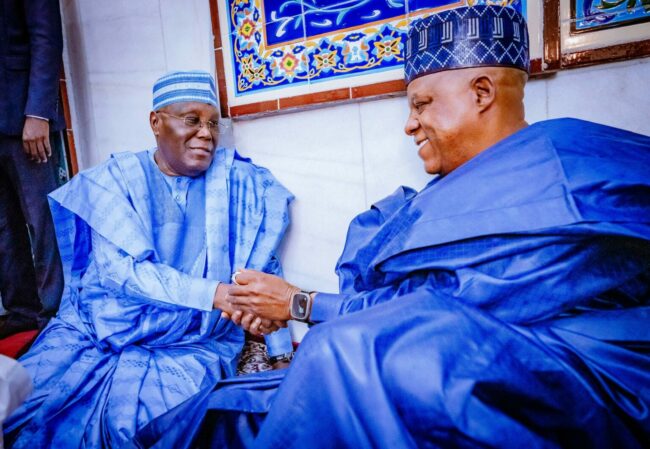 PHOTOS: Atiku, Shettima meet in Abuja